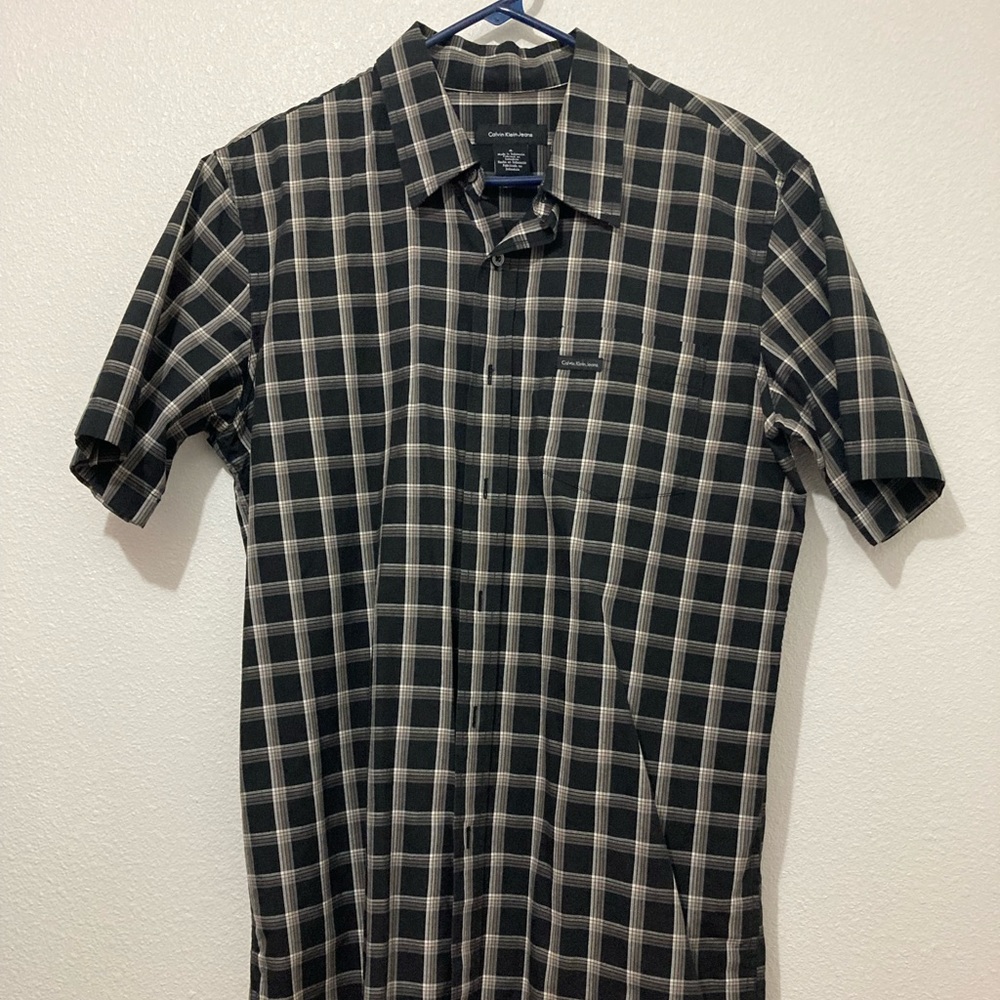 Calvin Klein Jeans short sleeve shirt plaid button down
